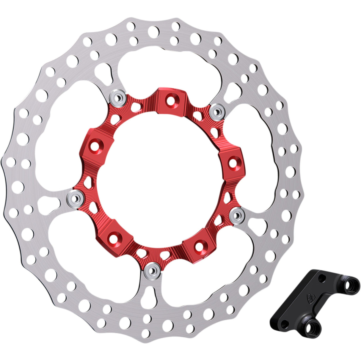 Arlen Ness Big Brake 14" Full Floating Brake Rotor Kit Front Right Red - 300-007 For Harley Touring 2014-2025