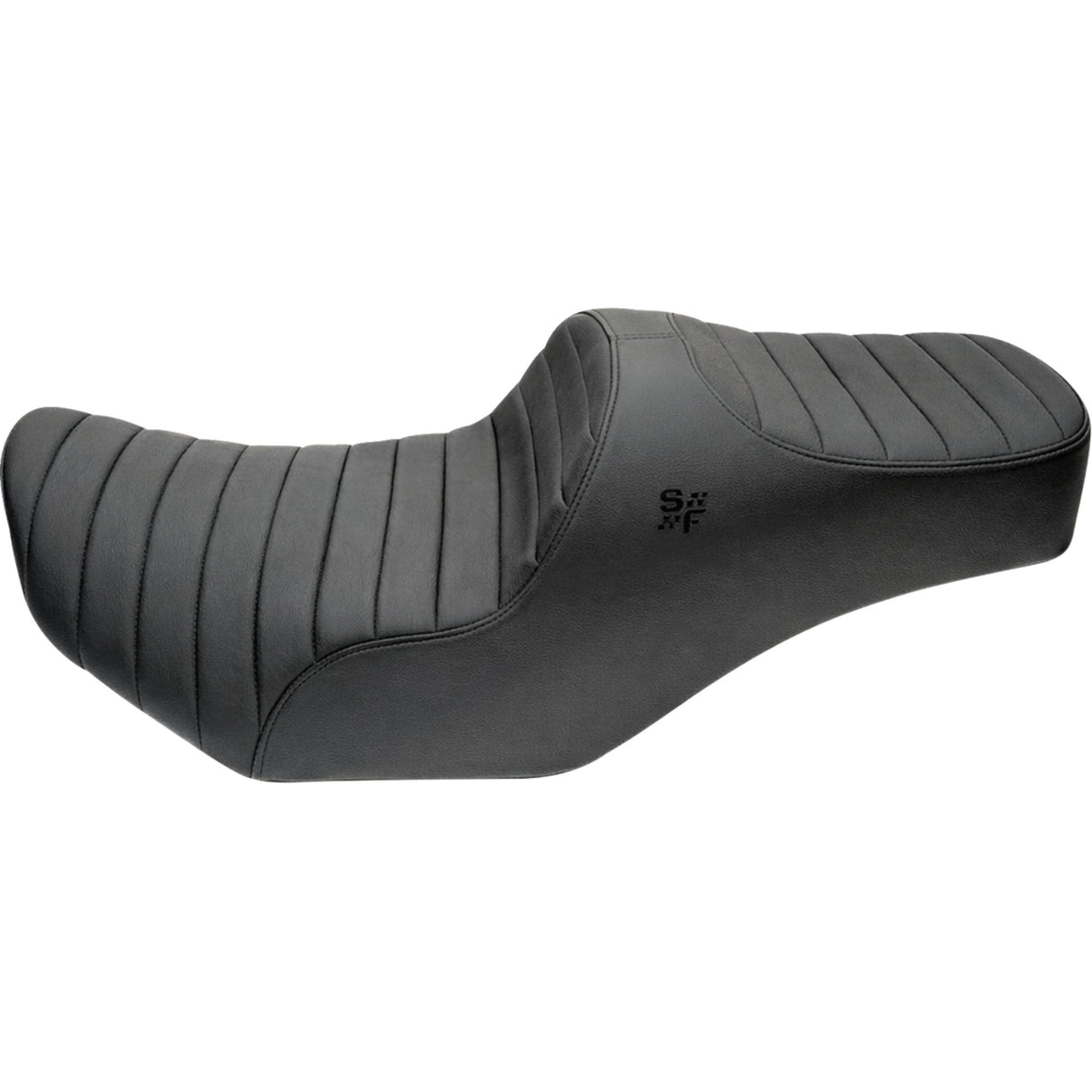 Slyfox Chariot Seat Black Classic Stitch Black Logo FLH FLT - 4729A For Harley Touring 2023-2026