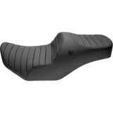 Slyfox Chariot Seat Black Classic Stitch Black Logo FLH FLT - 4729A For Harley Touring 2023-2026