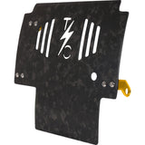 THRASHIN SUPPLY CO. 0506-2534 TSC-3035-5 Forged Carbon Fiber Skid Plate Skid Plate - Carbon Fiber/Forged - With Gold Brackets - FLHX/FLTRX