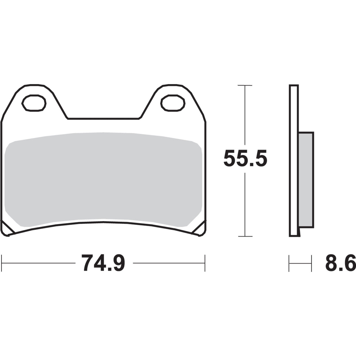 SBS HS Street Excel Sintered Front Brake Pads - 706HS For Ducati Motorcycles 1997-2015 | Moto Guzzi Motorcycles 2001-2021 | KTM Motorcycles 2012-2024