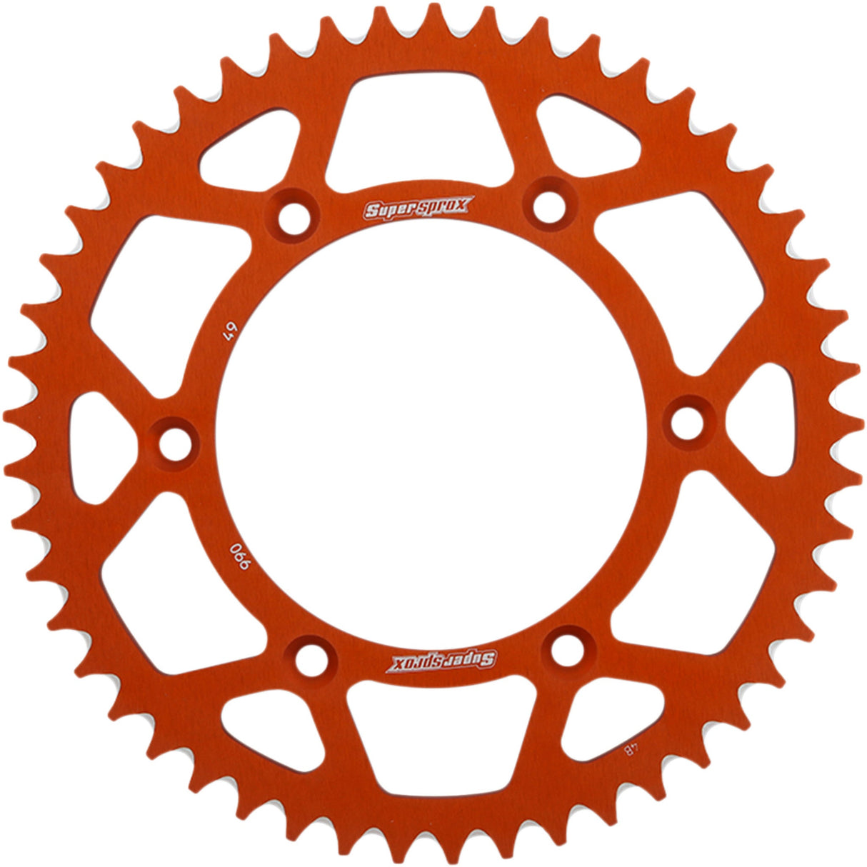 Supersprox Aluminum Sprocket - RAL-990-49-ORG For KTM 620 Competition / EXC 250 / EXC-F 350 1996-1999 | Husaberg Dirt Bikes 2004-2008