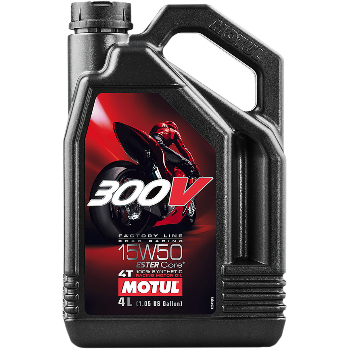 MOTUL 3601-0074 104129 300V Factory Line Road Racing Synthetic 4T Engine Oil 300V Synthetic Ester Oil - 15W-50 - 4L