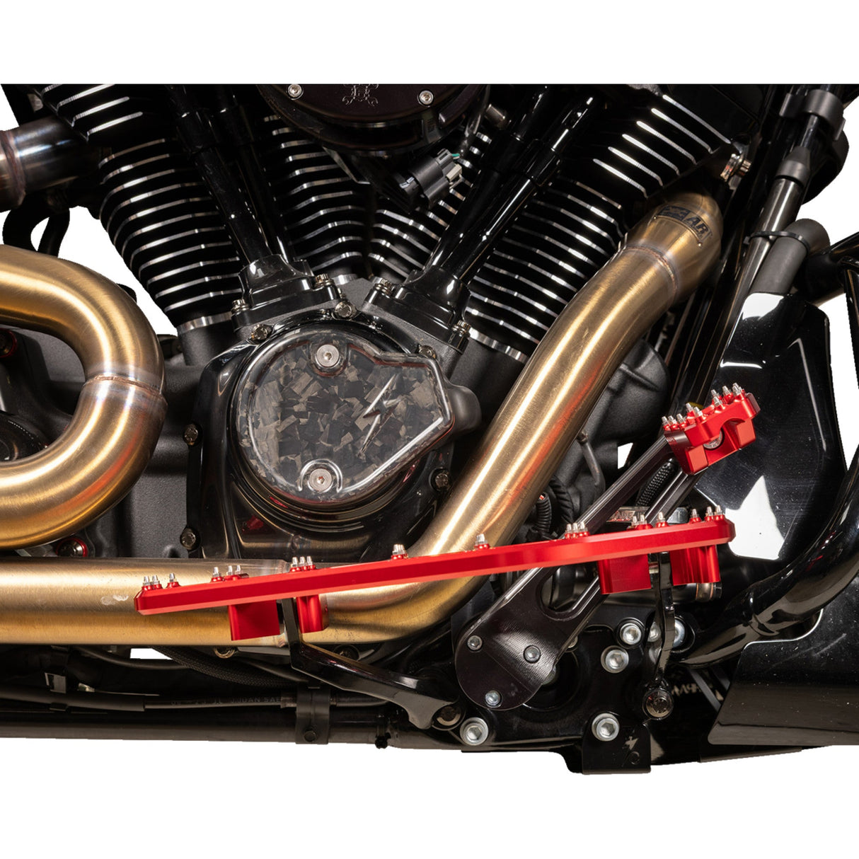 Thrashin Supply CO. Aggressor Floorboards Red - TSC-2219-2 For Harley Touring 1984-2026