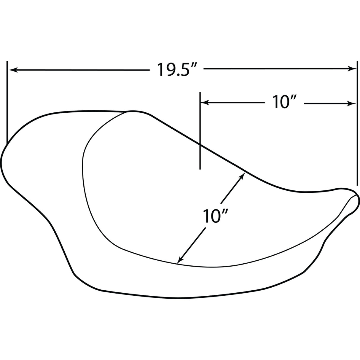DRAG SPECIALTIES 3/4 Solo Seat - XL '04-'22