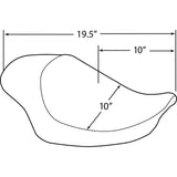 DRAG SPECIALTIES 3/4 Solo Seat - XL '04-'22