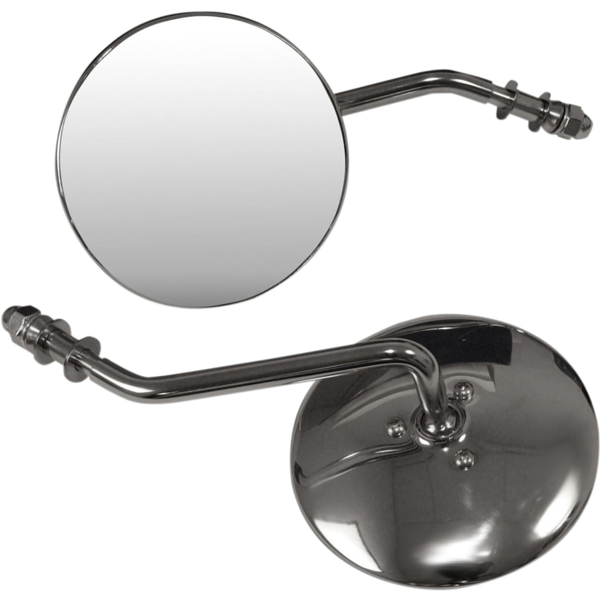 EMGO 0640-1016 20-21794 Chrome Universal Steel Mirror Mirror - 4" - Smooth Chrome
