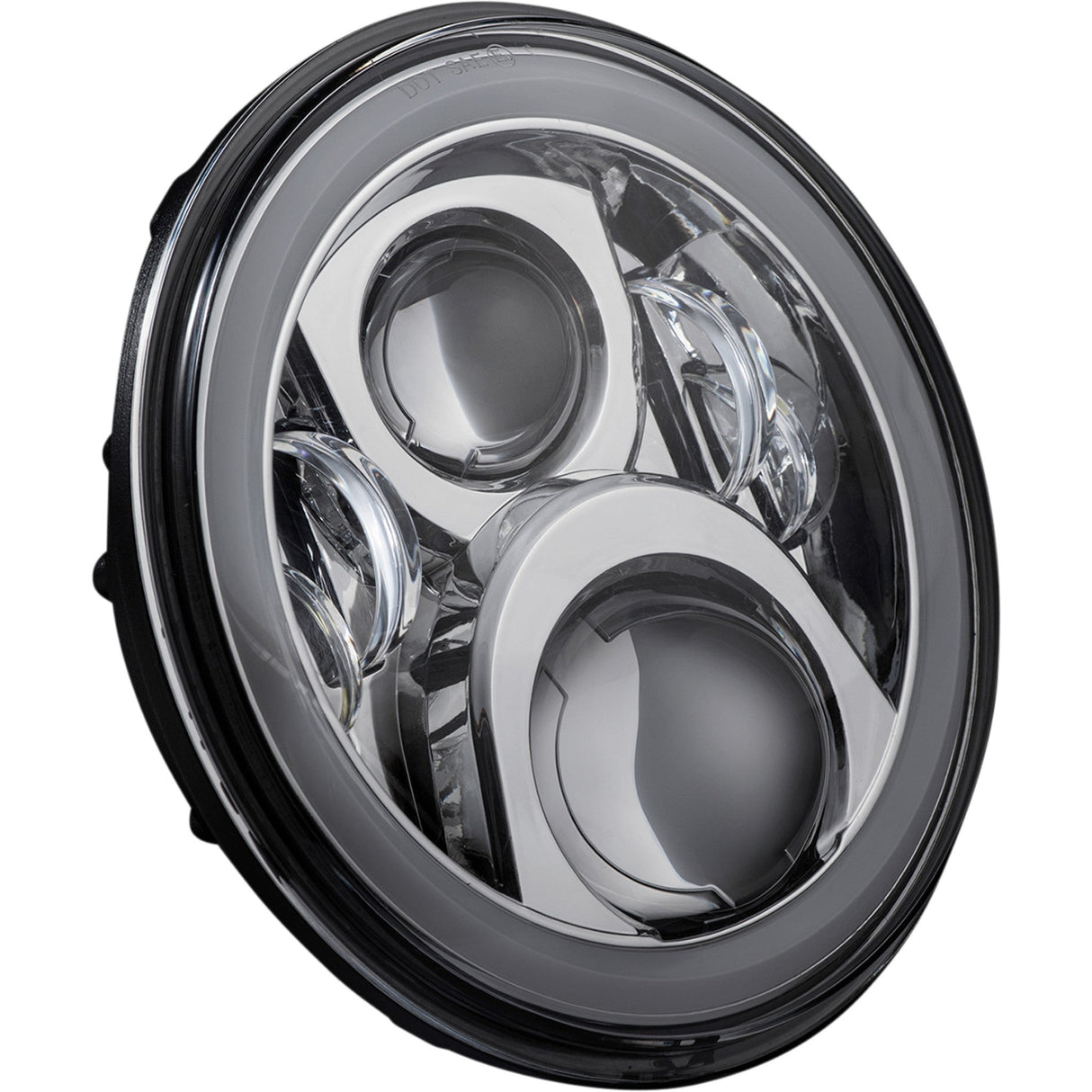 CUSTOM DYNAMICS 2001-2424 PG-7-13-C ProGLOW™ LED Headlamp with Color Changing Halo - 7" Headlamp - with Mounting Ring - Chrome