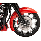Klock Werks Tire Hugger Front Fender For Dresser Black 21" HD Touring Trike - KWF-01-0113 For Harley Touring 1983-2013