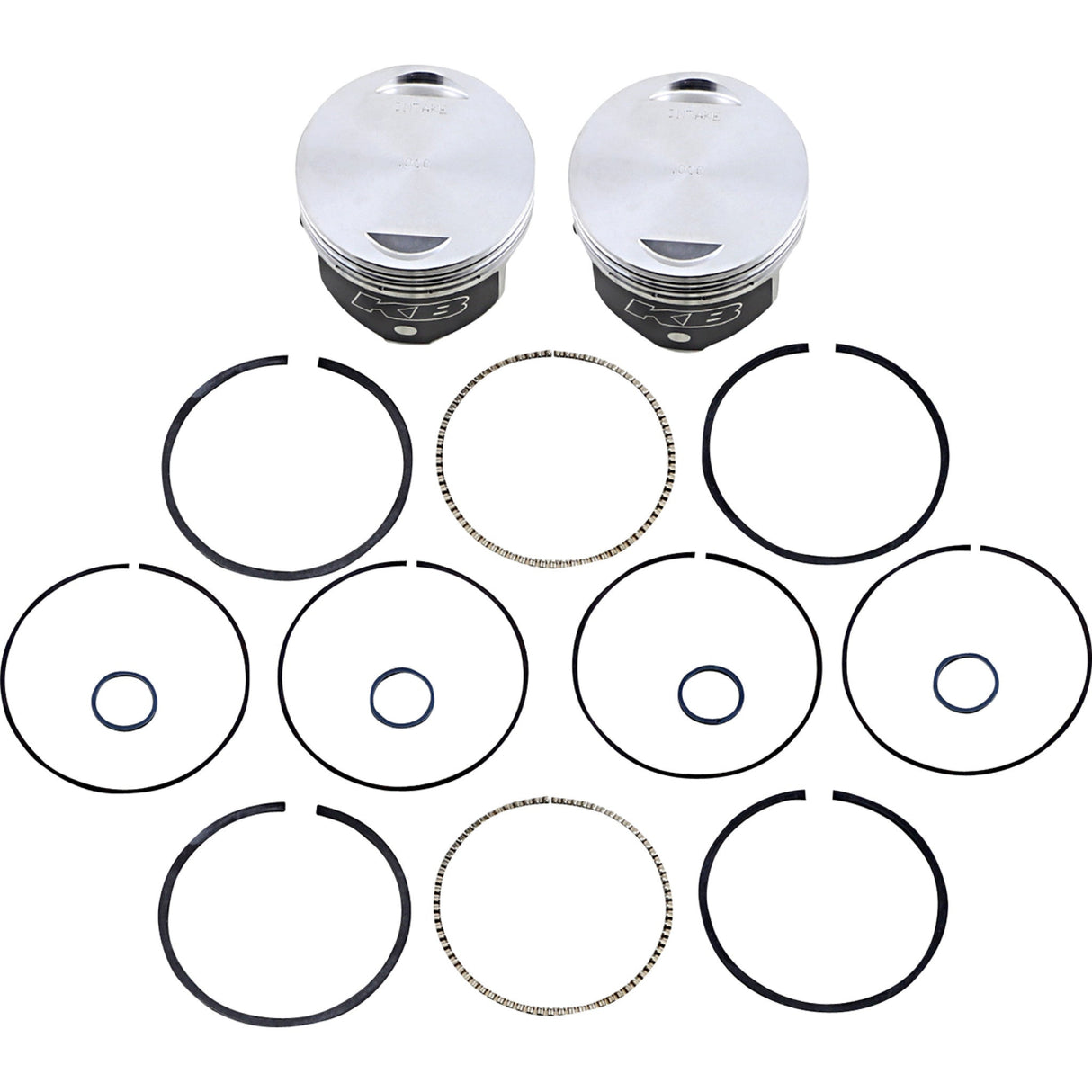KB Performance Hypereutectic Piston Kit 3.750" +0.010" 8.8:1 CR 88" Twin Cam - KB425C.010 For Harley Motorcycles 1999-2006
