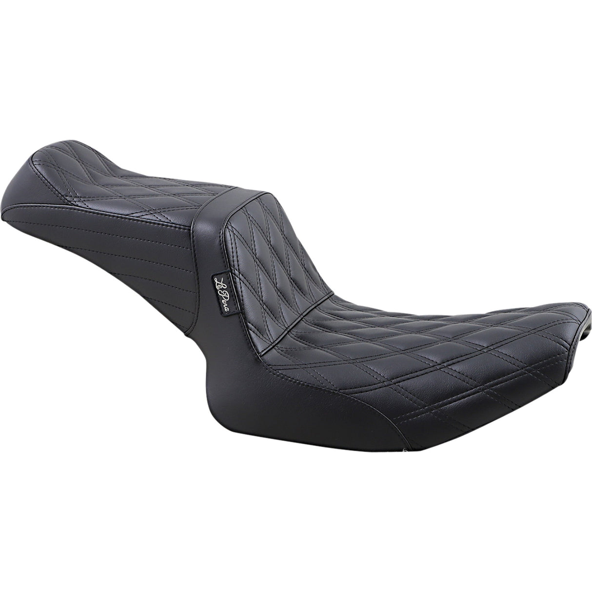 LePera Tailwhip Seat Double Diamond Black - L-588DD For Harley Dyna 1982-1994