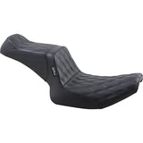 LePera Tailwhip Seat Double Diamond Black - L-588DD For Harley Dyna 1982-1994