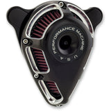 Performance Machine Jet Air Cleaner - 0206-2140-BM For Harley Motorcycles 2017-2023