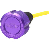 FIGURATI DESIGNS 0710-0305 FDP01-TCKN-P Performance Magnetic Oil Dipstick knurled - purple - '07-'16 touring/trike