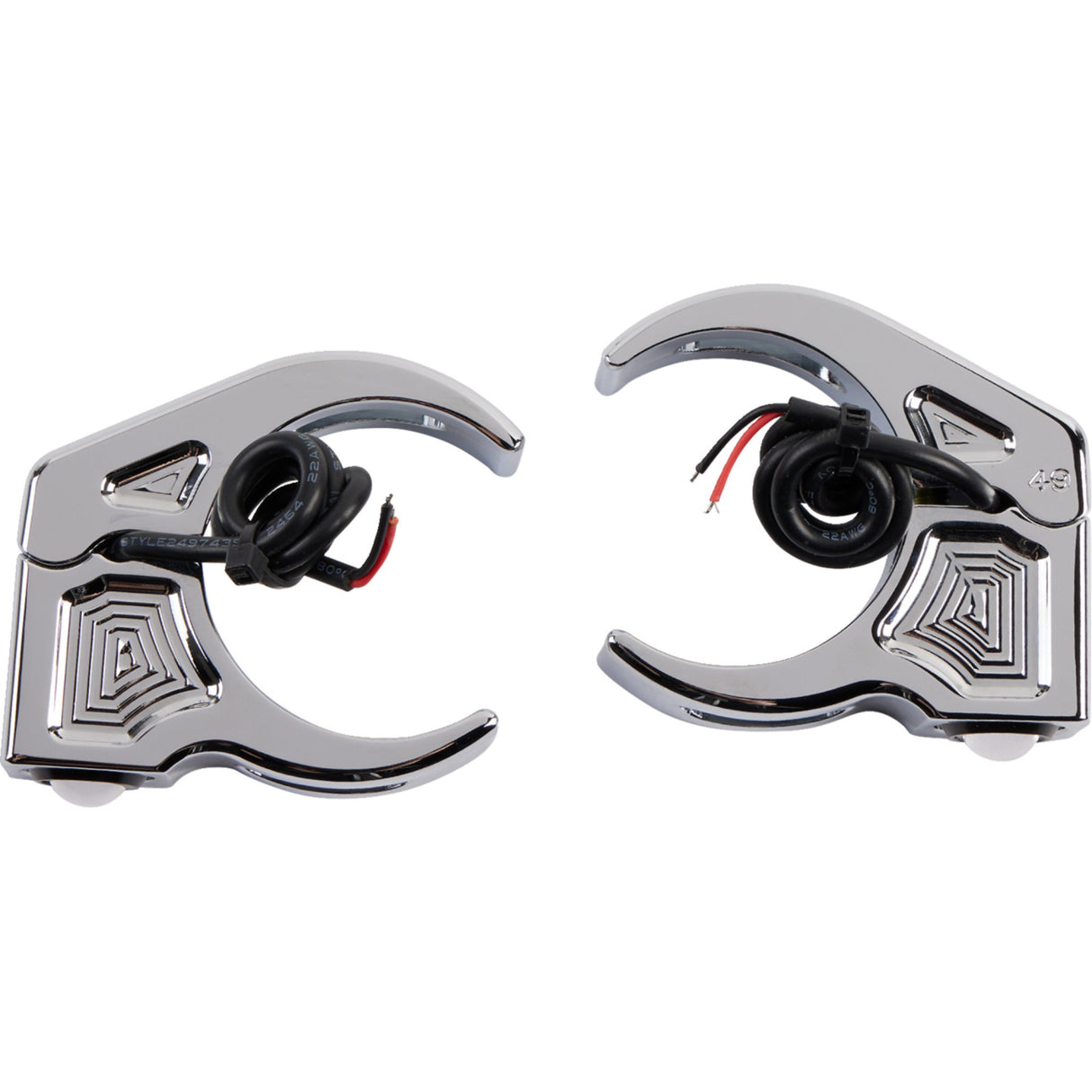 JOKER MACHINE 2020-2147 05-222-3 Fork Mount Turn Signals - 49 mm - Amber - Chrome