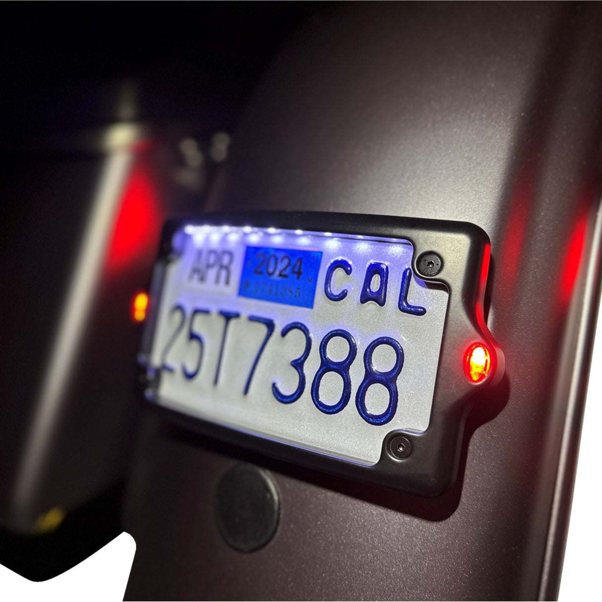 Kodlin USA Elypse 3-1 LED License Plate Kit Amber Red White Black - KUS20300 For Harley Touring 2013-2023