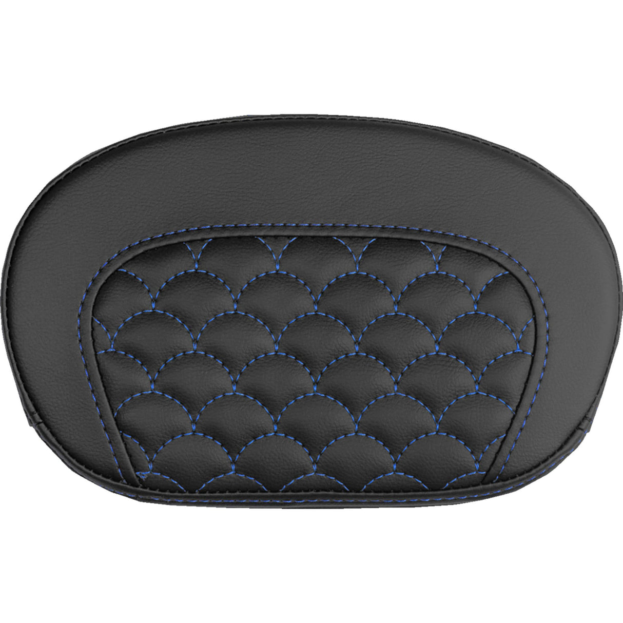 SADDLEMEN 0822-0724 061020901 Mini Contour Sissy Bar Pad dragon scale - blue stitch