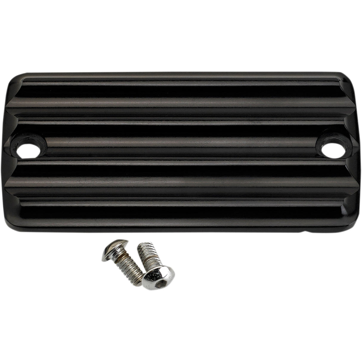 Joker Machine Front Brake Master Cylinder Cover Finned Black - 921115-1 For Harley Motorcycles 1985-1995