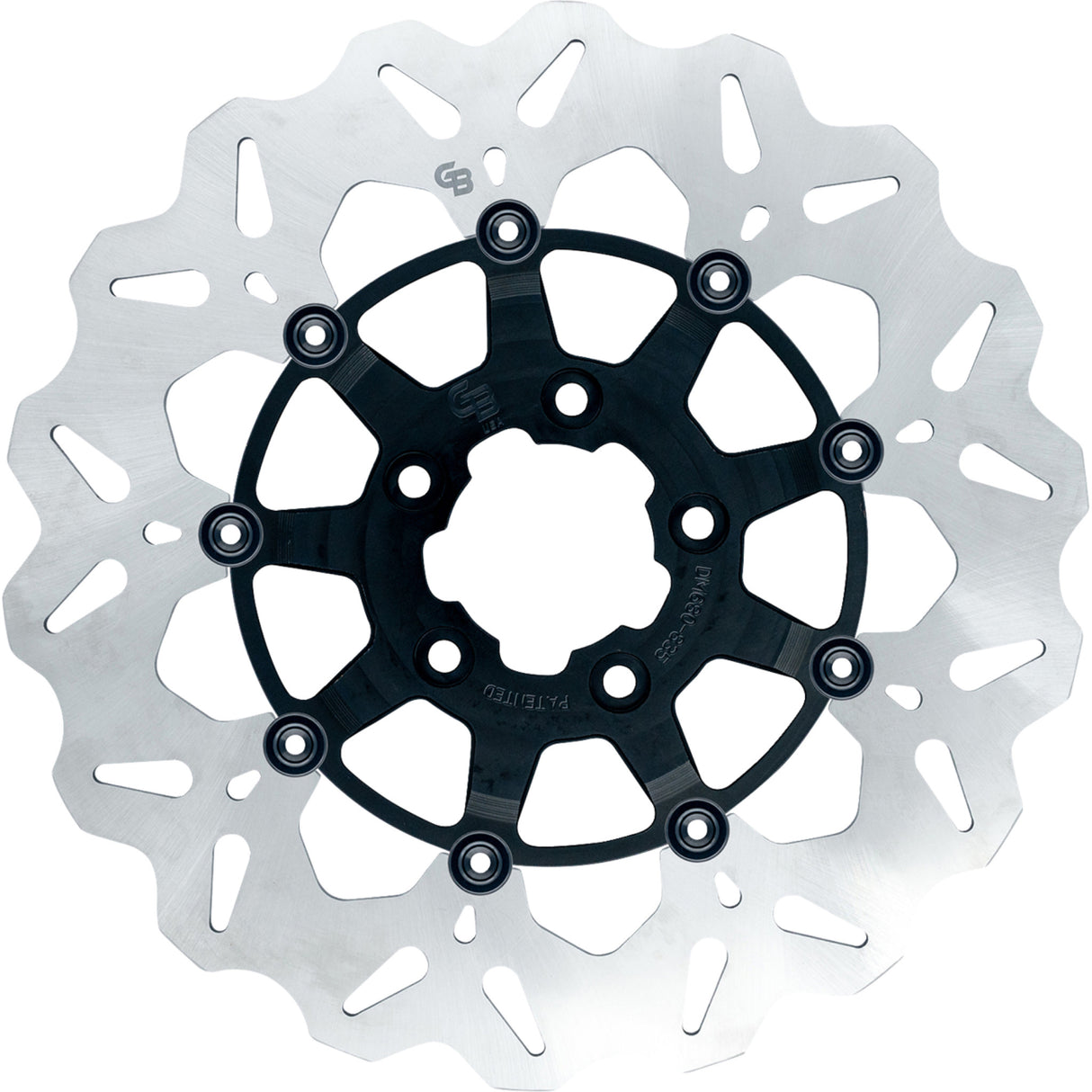 Gbrakes Oversize Wave® Brake Rotor Front 12-1/2" Black - GBDU007 For Harley Motorcycles 2000-2026