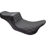 LePera Tailwhip Seat Double Diamond With Grip Tape Black - LK-587DDGP For Harley Touring 2008-2023