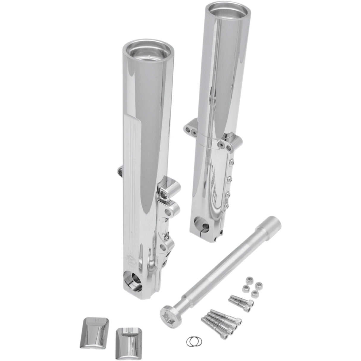 PERFORMANCE MACHINE (PM) 0403-0106 0208-2097-CH Fork Leg Kit — Chrome - Lower - Single Disc - '14-'20 FL