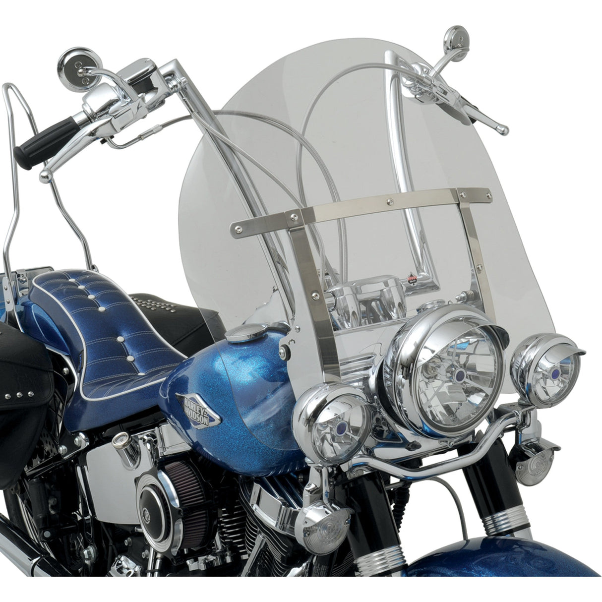 Klock Werks Billboard Flare® Windshield 17" Clear - KWW-02-0235 For Harley Softail 1986-2017