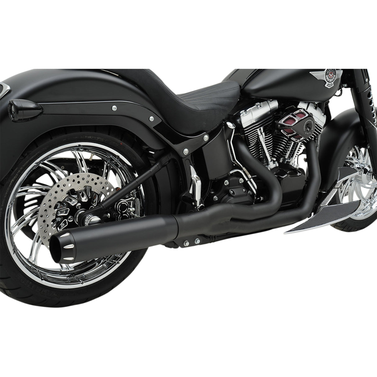 Bassani Xhaust Road Rage II B1 Power 2-Into-1 Exhaust System - 1S18RB For Harley Softail 1986-2017