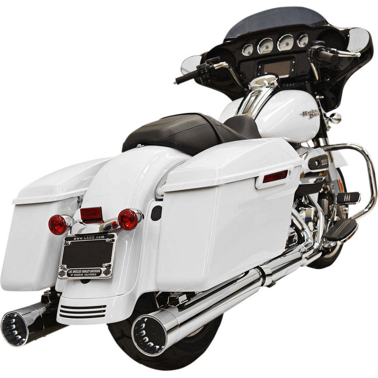 Bassani Xhaust DNT Straight Can Slip-On Mufflers Chrome - 1F72DNT6 For Harley Touring 2017-2026