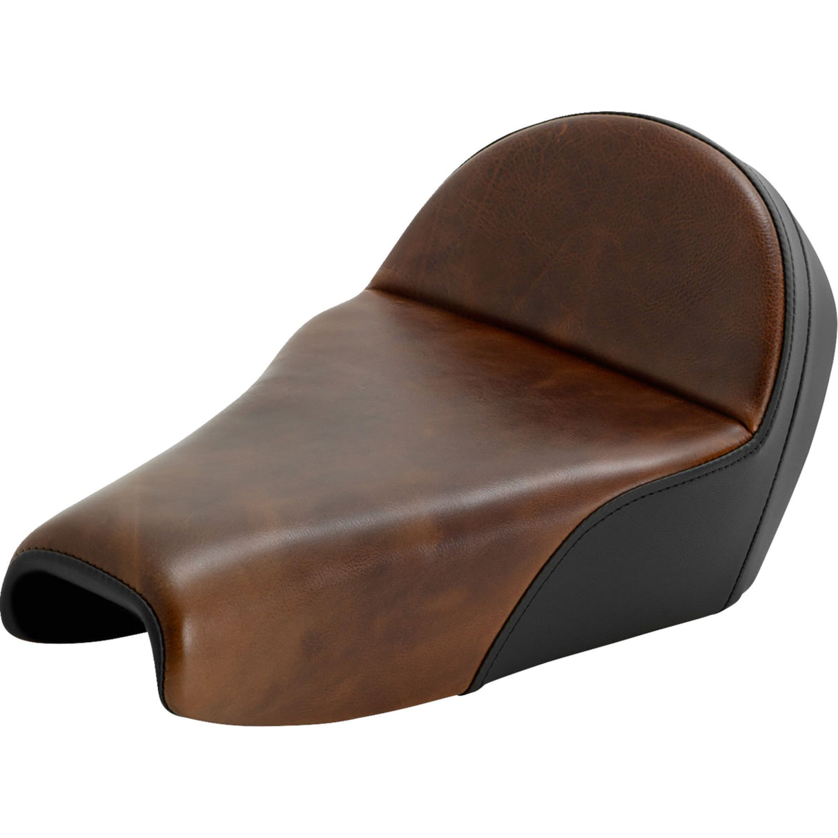 Saddlemen Lariat Solo Seat Distressed Leather 3.3 Gal Tank - 807-11B-0041 For Harley Sportster 2004-2022 (3.3G Tank)
