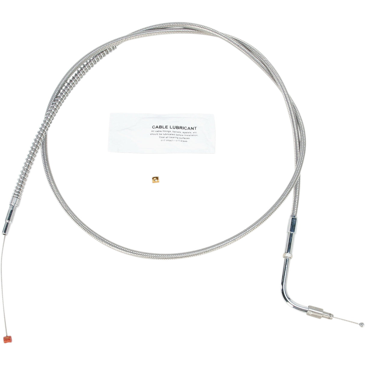 Barnett Stainless Steel Throttle Idle Cable +8" - 102-30-40017-8 For Harley Touring 1996-2001
