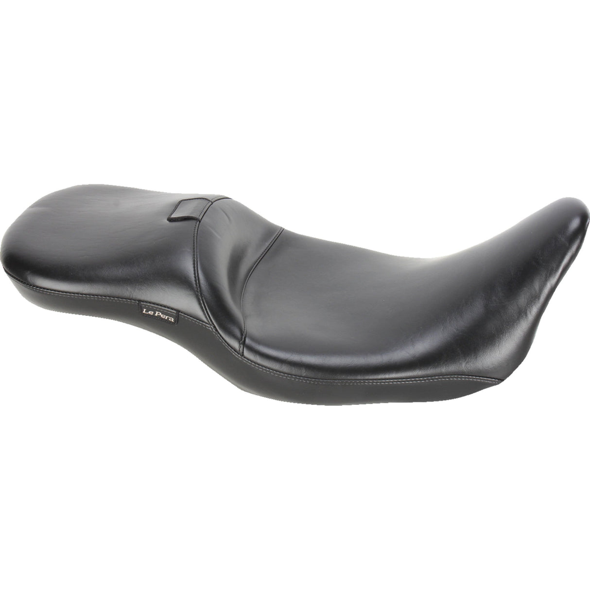 LePera Maverick Daddy Long Legs Seat With Backrest Black Smooth - LK-957DLBRS For Harley Touring 2008-2023