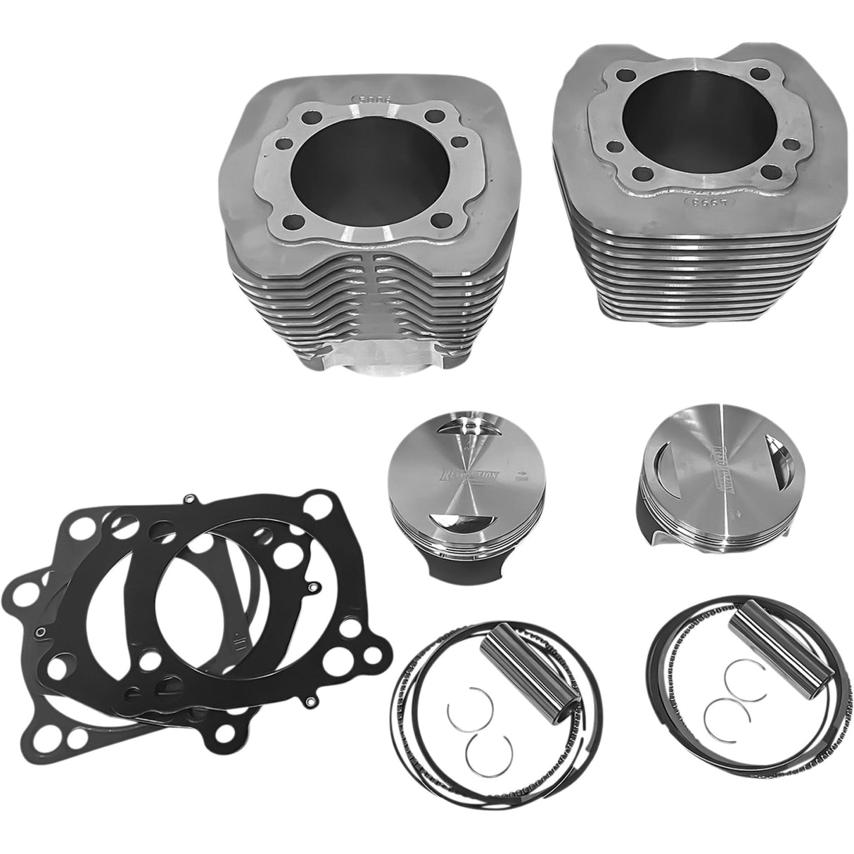 Revolution Performance, LLC Cylinder Kit 98" Big Bore Natural Silver Twin Cam - RP201-110W For Harley Motorcycles 1999-2006