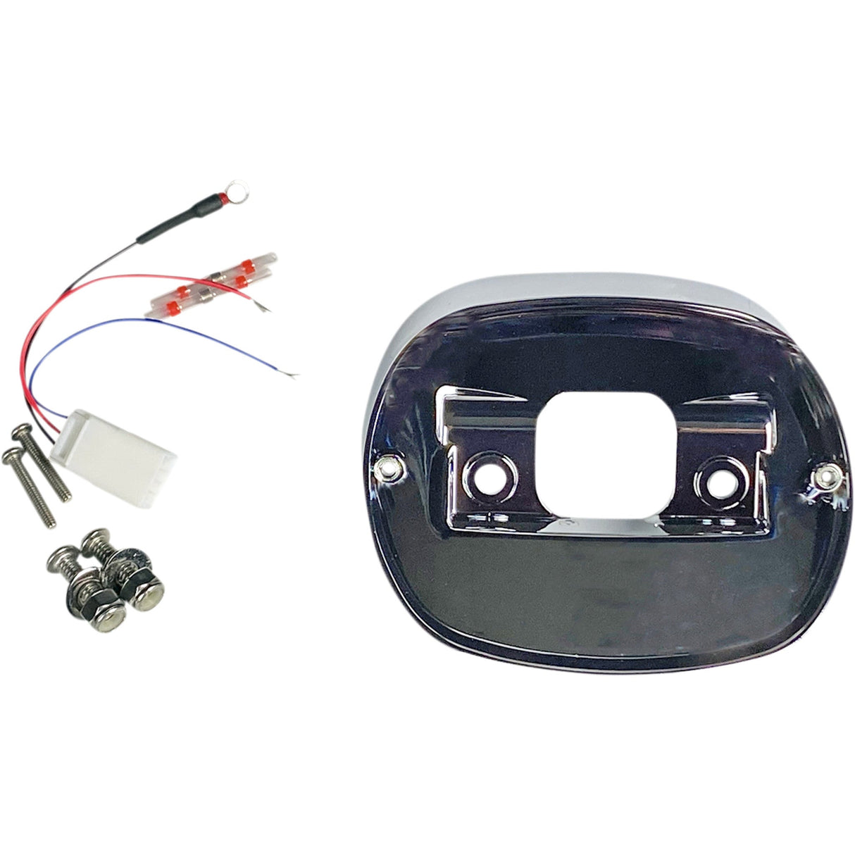 CUSTOM DYNAMICS 2010-1419 TL-BASE99-C Taillight Baseplate for Harley-Davidson - Chrome