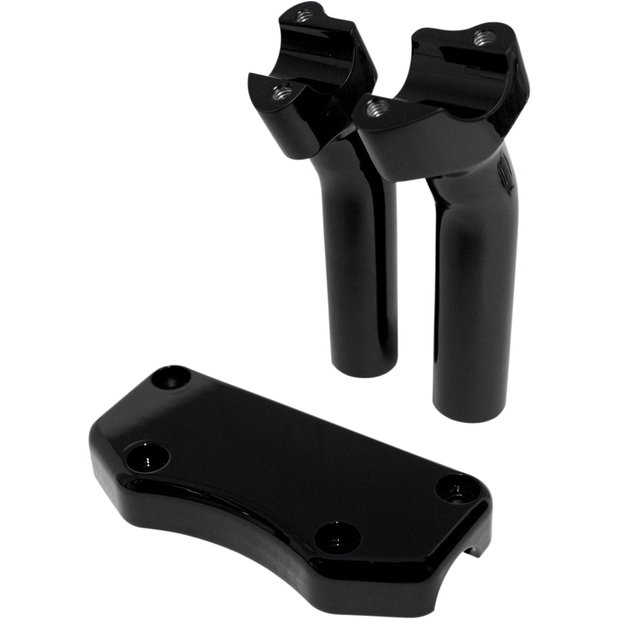 DRAG SPECIALTIES 0602-0591 Handlebar Riser & Top Clamp Kit 5-1/2" - buffalo - black