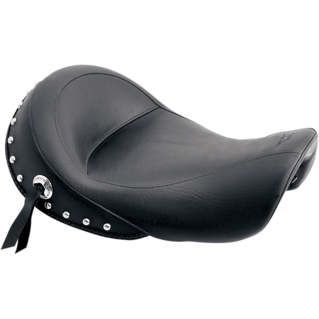 Mustang Studded Vinyl Solo Seat — Without Backrest - 76106 For Harley Motorcycles 2006-2017