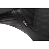 LePera Kickflip Daddy Long Legs Seat Double Diamond With Gripp Tape - LV-597DLDDGP For Harley Touring 2023-2026