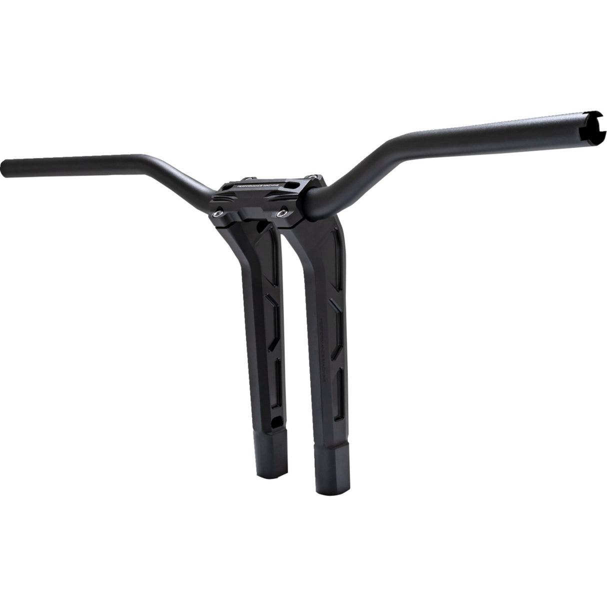 PERFORMANCE MACHINE (PM) 0602-1566 0208-2197M-SMB Phatbar & Riser Kit internal wiring/gauge mount holes - 11-1/2" - black ops