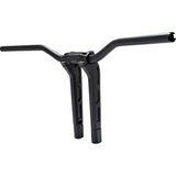 PERFORMANCE MACHINE (PM) 0602-1566 0208-2197M-SMB Phatbar & Riser Kit internal wiring/gauge mount holes - 11-1/2" - black ops