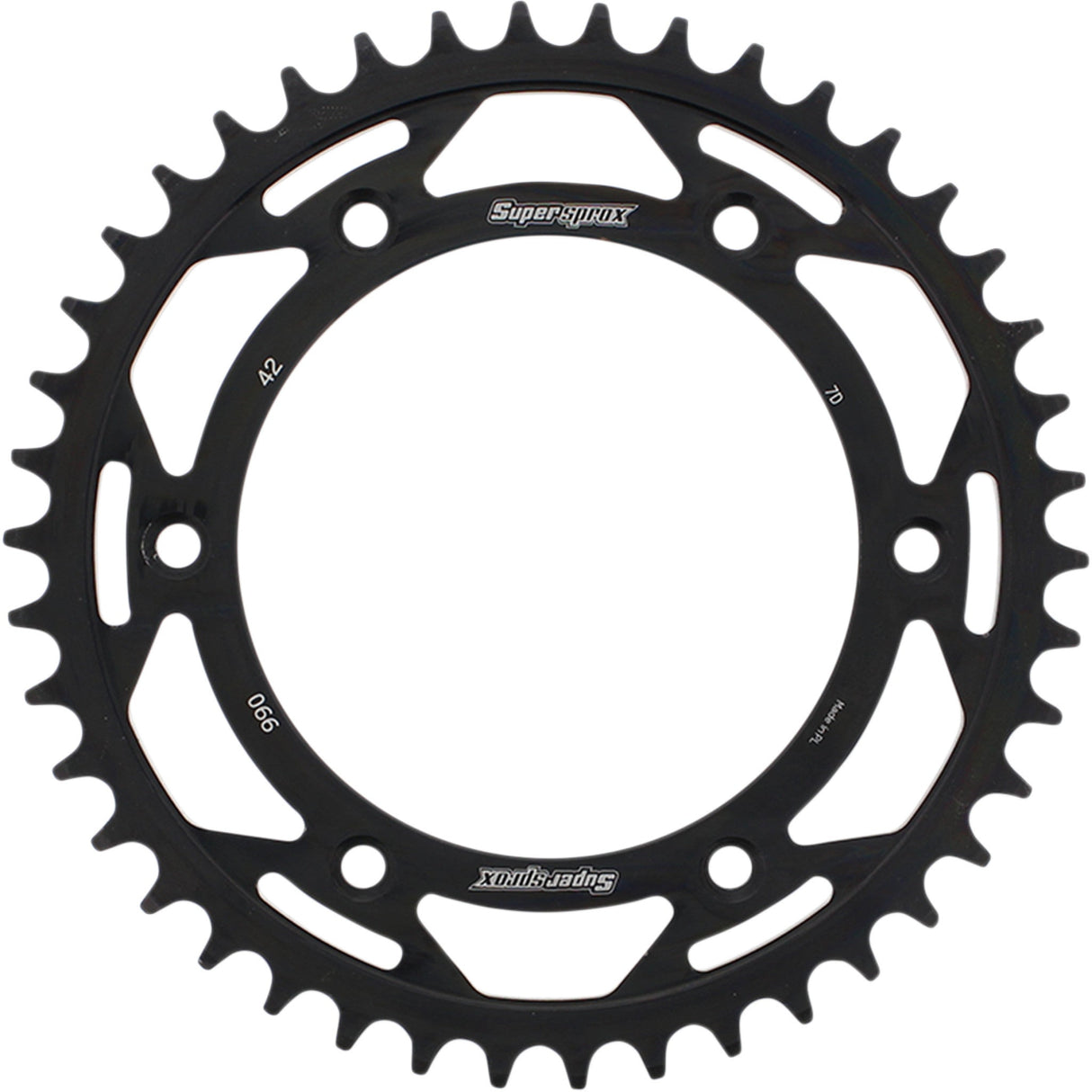 Supersprox Steel Rear Sprocket 42 Tooth - RFE-990-42-BLK For Husaberg FS450E / TE 250 2004-2008 | KTM SX 125 / 400 1993-2022