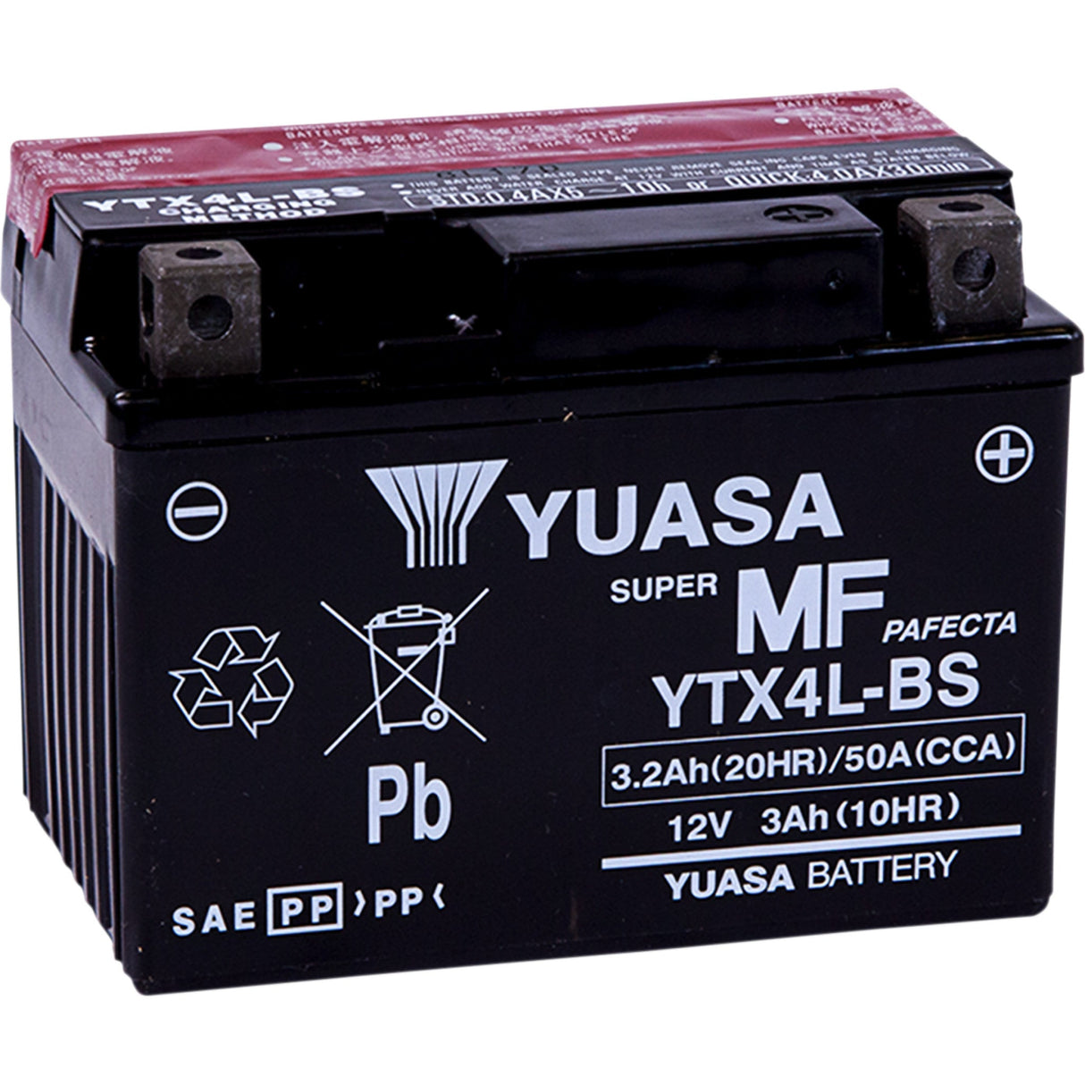 YUASA YTX4L-BS YUAM62X4B AGM Maintenance-Free Battery AGM Battery - YTX4L-BS - .174 L