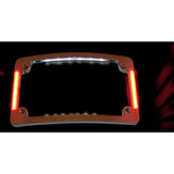 CUSTOM DYNAMICS 2030-0843 TF06-C Tri-Radius License Plate Frame with Flushmount LEDs Tri-Radius License Plate Frame w Flushmount LEDs - Chrome