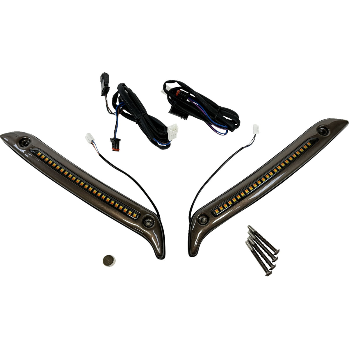 CUSTOM DYNAMICS 2040-3250 CD-LRST-WT-D LED Windshield Trim - Dark Bron ...