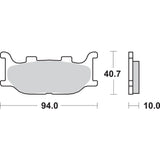 SBS 1722-0711 691HS HS Street Excel Sintered Front Brake Pads HS Brake Pads - Yamaha - 691HS