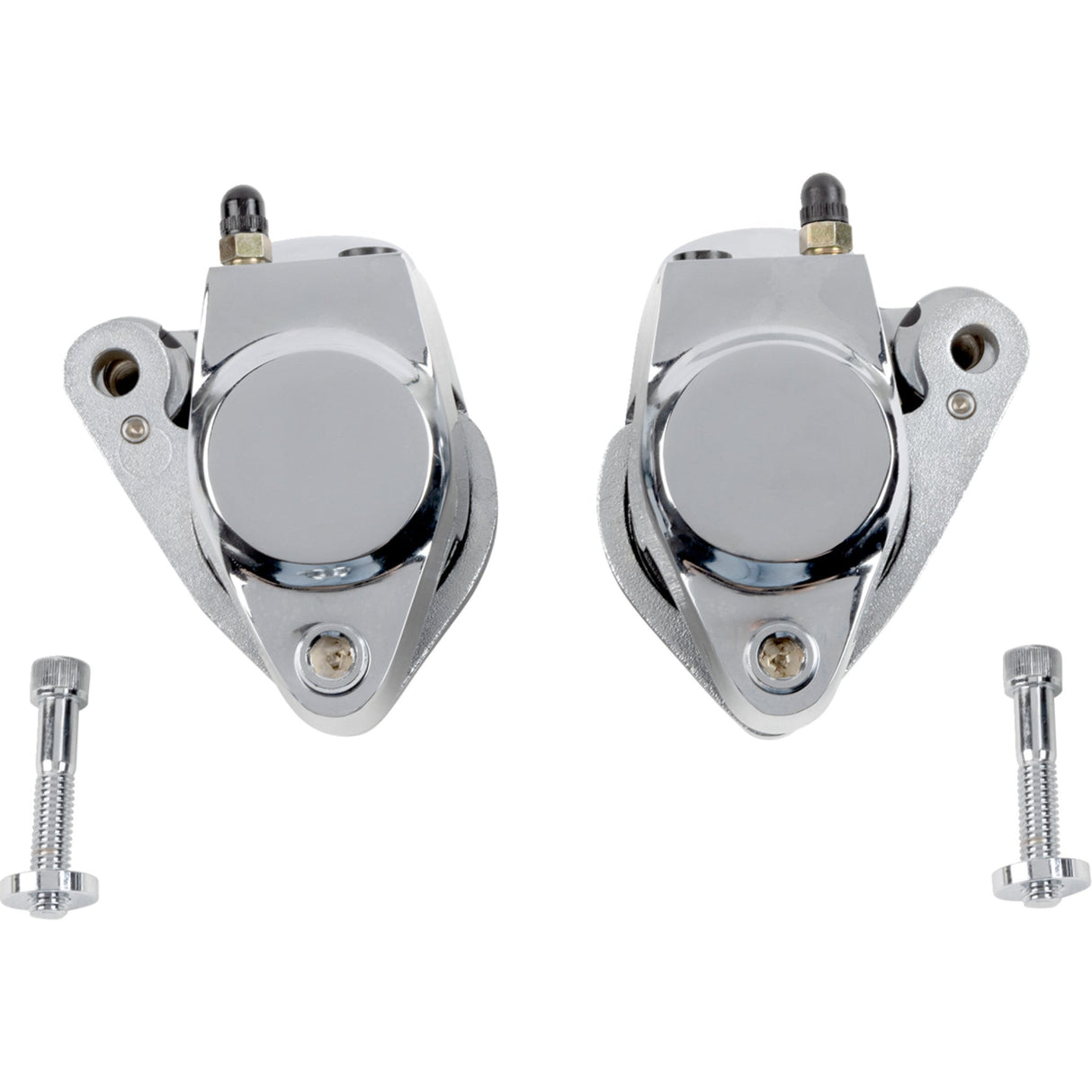Drag Specialties Front And Rear Brake Caliper Kits Chrome Dual Kit For Harley Motorcycles 1984-1999