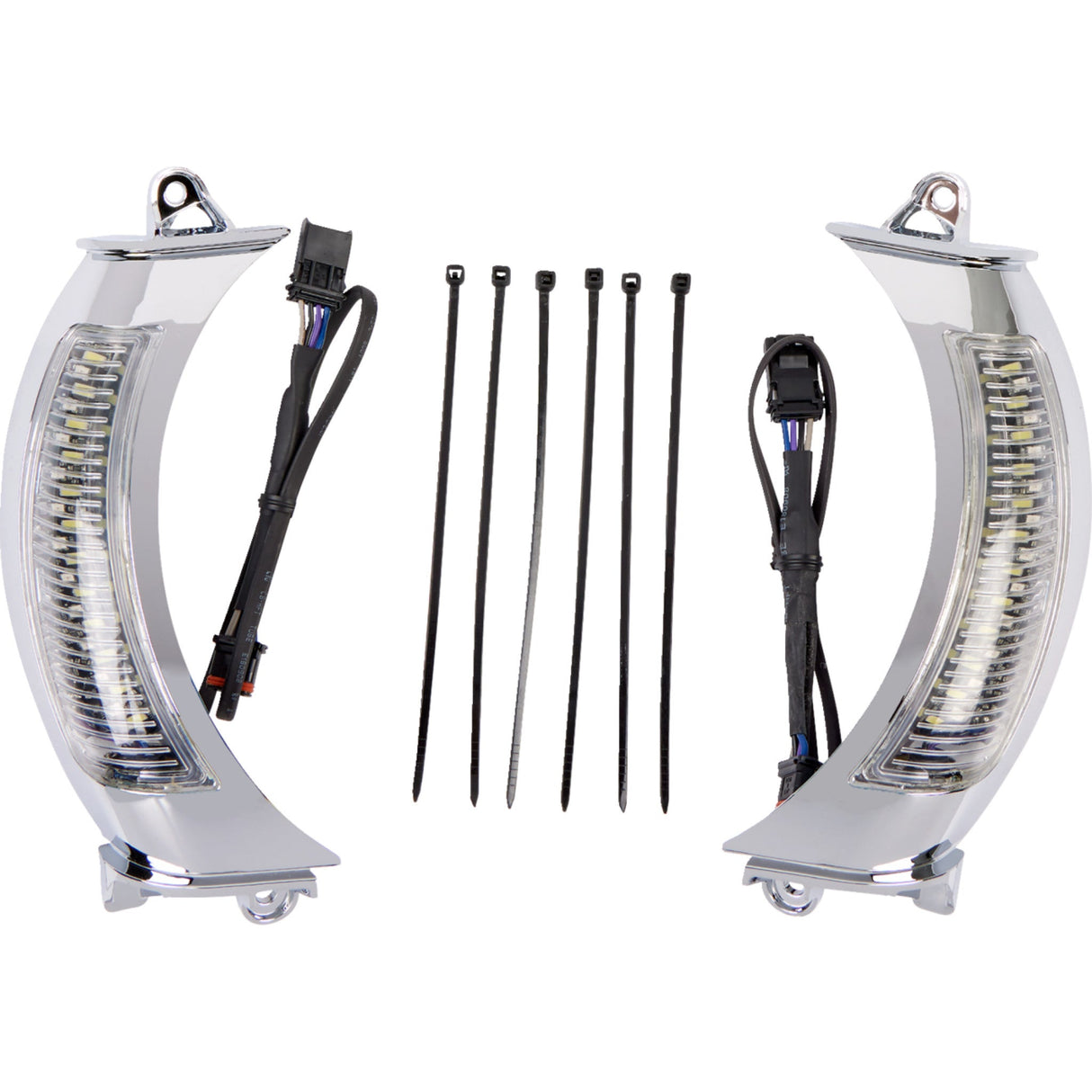 Ciro Fang® Headlight Bezels Chrome - 45250 For Harley Road Glide 1998-2026