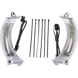 Ciro Fang® Headlight Bezels Chrome - 45250 For Harley Road Glide 1998-2026