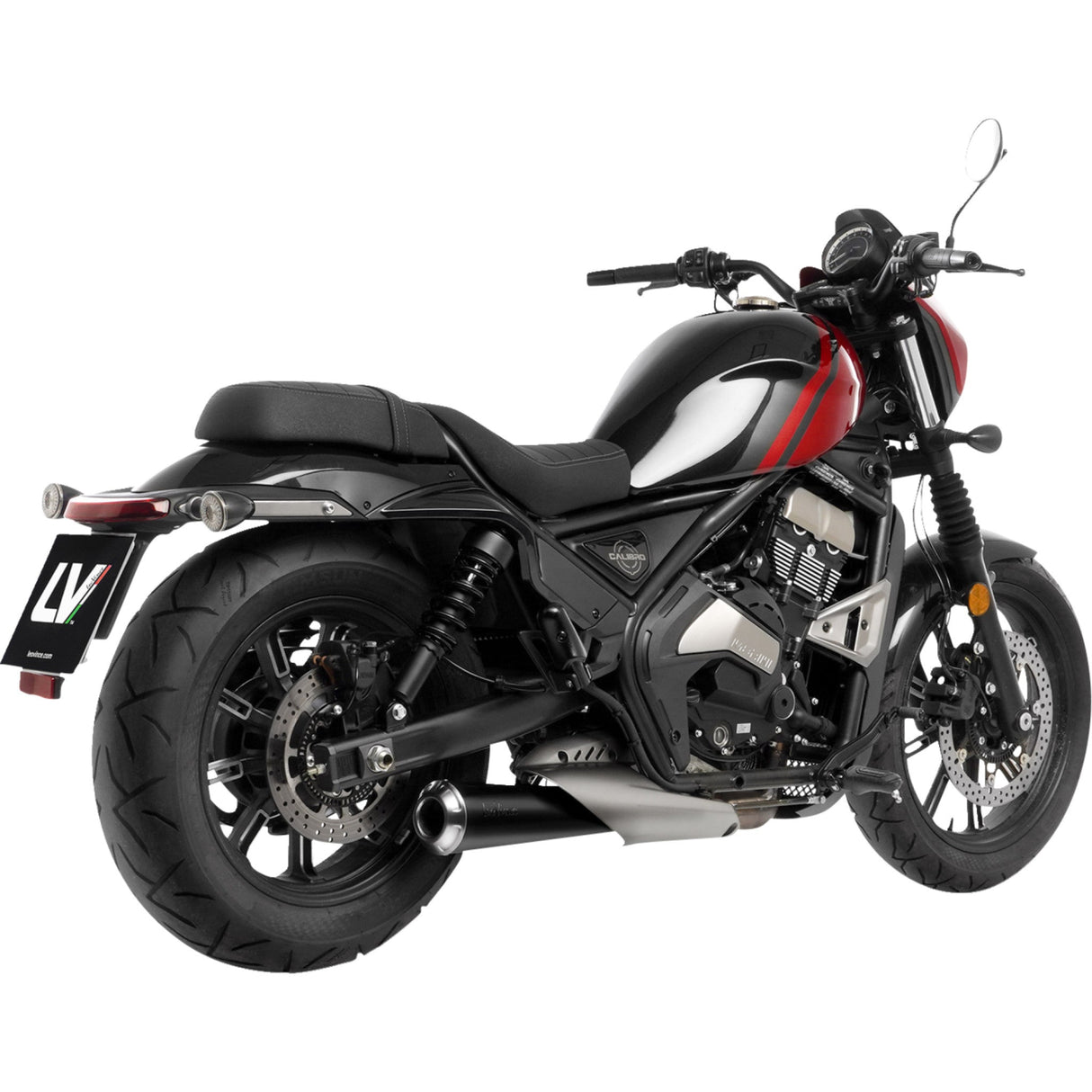 LEOVINCE 1811-5026 15012BU Classic Racer Slip-On Muffler black - claibro 700