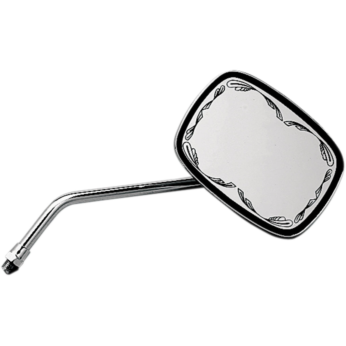 EMGO 2021715 20-21715 Die-Cast Scrolled Mirror Mirror - Die-Cast - Scrolled - Side View - Rectangle - M10 x 1.25 - Chrome - Left/Right