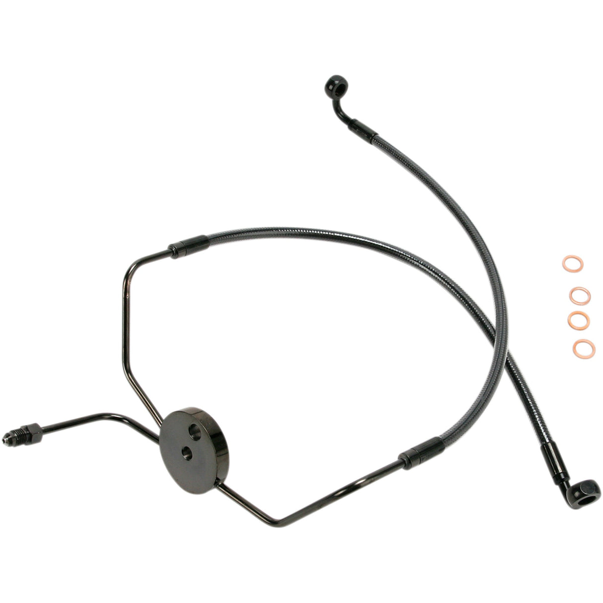 Magnum Shielding Designer Series Front Lower Brake Line Kit Black Pearl - 47005 For Harley Touring 1994-2007
