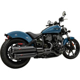 Bassani Xhaust 4" Slip-On Mufflers Black - 8CH17B For Indian 2022-2025